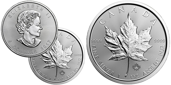 silver canadian twin maple leaf 2 oz